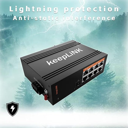 8 Port Industrial PoE Switch Unmanaged, Gigabit PoE Switch - Image 6