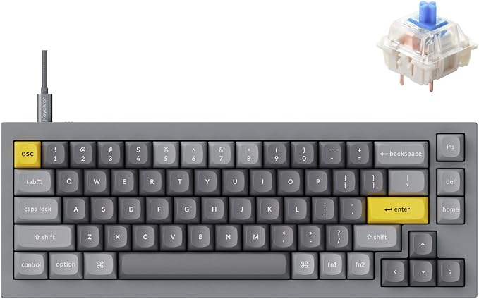 Keychron Q2 Wired Custom Mechanical Keyboard, QMK/VIA Programmable Macro by Keychron