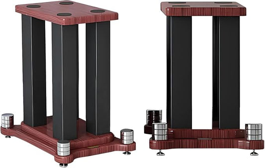 A Pair of Universal Speaker Stands, Heavy Duty Speaker Stands Holds Bookshelf by RAJYQODIS
