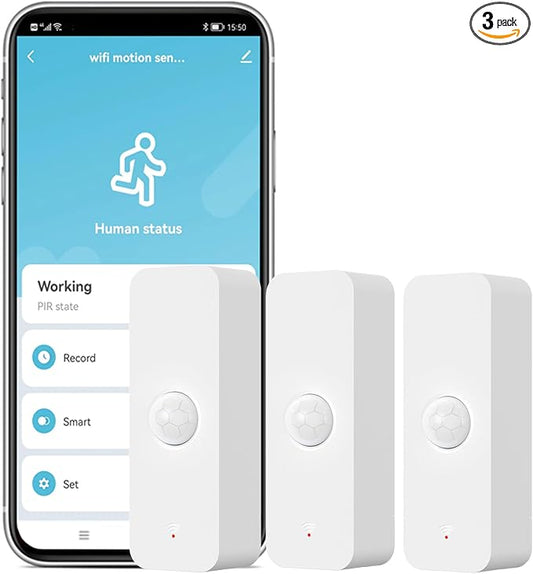 3-Pack Smart PIR Motion Sensor: WiFi Motion Detector by GaoducashforSmartLife
