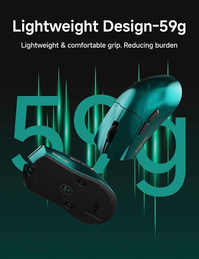 S9 Max Wireless Gaming Mouse, 59G Ergonomic Computer Mouse, Triple Modes - Image 8