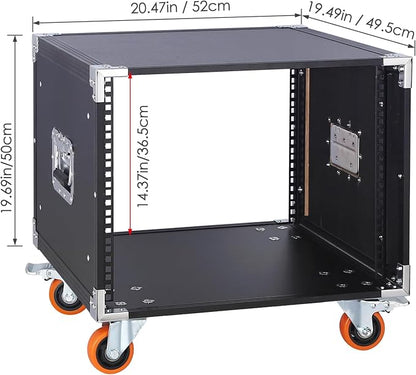 Movable AV Gear Rack 8U 19in Mobile Floor Standing Network Device Storage - Image 2