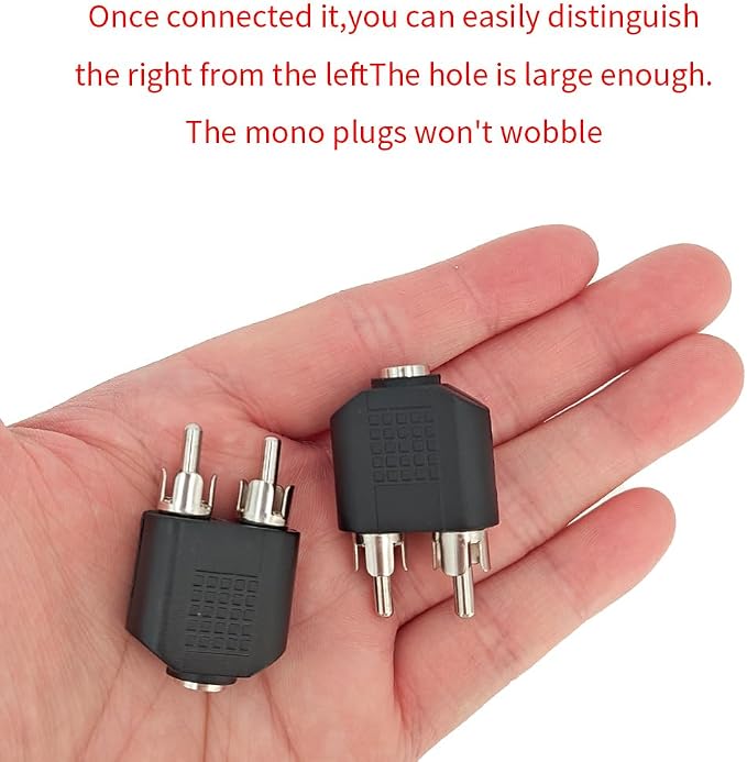 Hahiyo 3.2 F-2x3.2 RCA M Stereo Plug Interconnect Audio Two Males 3.2mm and one - Image 4