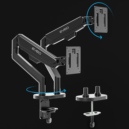 EVEO Premium Dual Monitor Mount 14"-35” Dual Monitor Arm VESA Bracket - Image 6