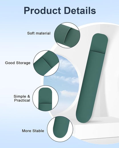 eZAKKA Silicone Pencil Holder For Most Pens, 7.8 inch Self-Adhesive Stick To - Image 3