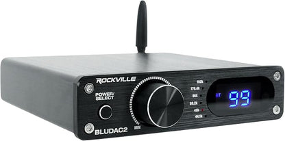 Rockville BLUDAC2B 75W x 2 Hi-Res 192K DAC Amplifier Home Bluetooth Receiver - Image 2