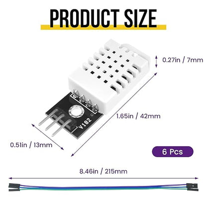 6Pcs DHT22/AM2302 Digital Temperature Humidity Sensor Module - Image 2