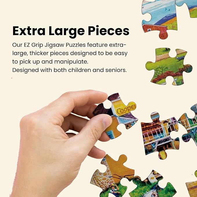Masterpieces - 500 Piece Jigsaw Puzzle, Large EZ Grip Shapes, Fun - Image 3