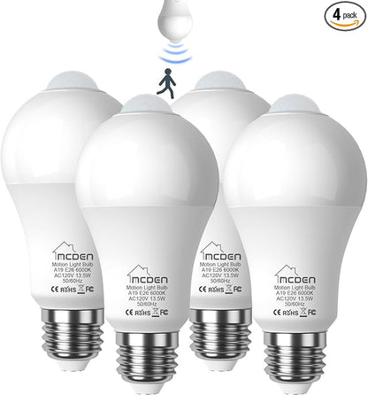 McDen Motion Sensor Light Bulb, Indoor Motion Activation Detector Light Bulb by McDenLightandHealth