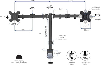 Rocelco 40" Height Adjustable Standing Desk Converter - Image 6