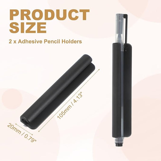 PATIKIL 2 Pcs Adhesive Pencil Holders, 105mm Long Universal Pencil Clip - Image 2