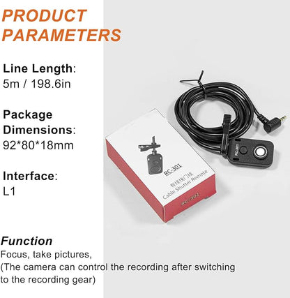 for Panasonic Cable RC301-L1 Remote Camera Small Shutter Release Remote Control - Image 9