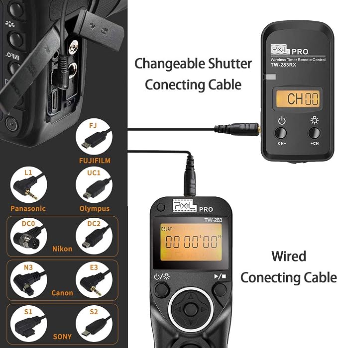 Pixel Wireless Shutter Release Cable Timer Remote Control TW-283 UC1 Compatible - Image 8