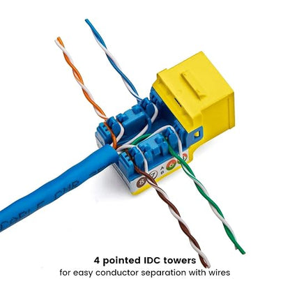 trueCABLE Cat5e Keystone Jack, Unshielded, 90 Degree Punch-Down, PoE++ 100W - Image 4