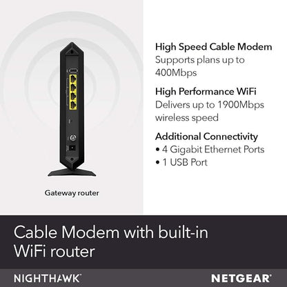 Netgear Nighthawk Cable Modem WiFi Router Combo C7000-Compatibility Cable - Image 2