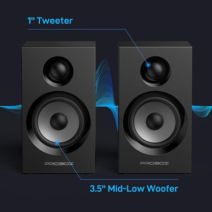 BT16 HiFi Bookshelf Speakers 3.5" Woofer - Image 8