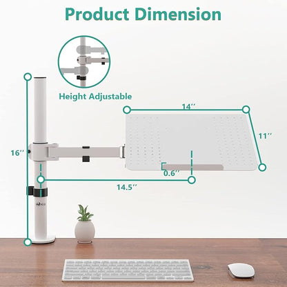 WALI Laptop Mount Arm for Desk, Laptop Tray, Fully Adjustable, - Image 4