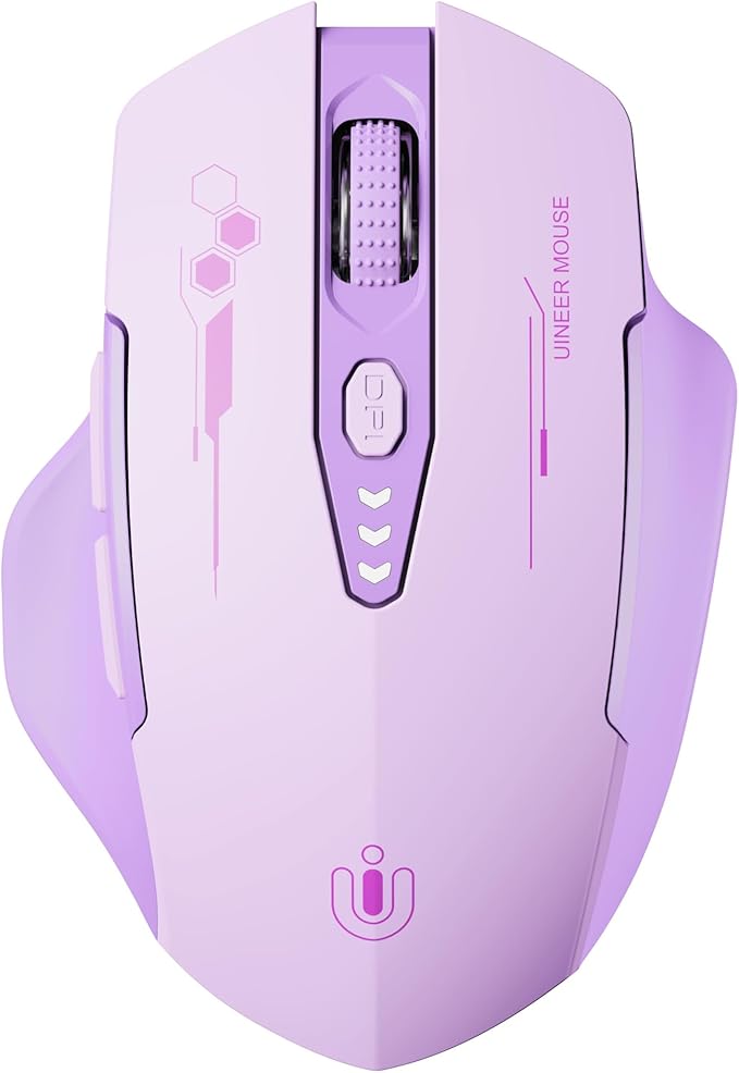 Bluetooth Mouse, Visible Battery Level, Tri-Mode Rechargeable Ergonomic Mouse by UINEER