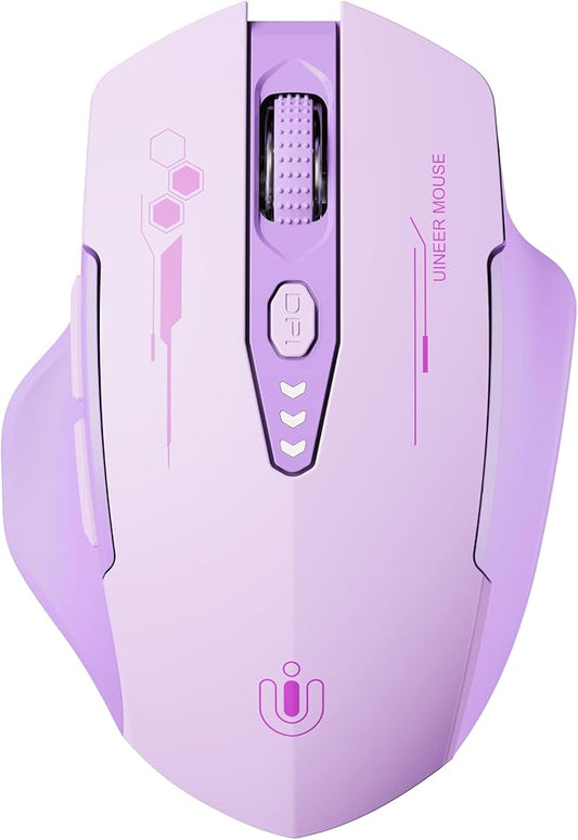 Bluetooth Mouse, Visible Battery Level, Tri-Mode Rechargeable Ergonomic Mouse by UINEER