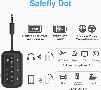 1Mii SafeFly Dot Airplane Bluetooth 5.3 Transmitter Receiver - Image 7
