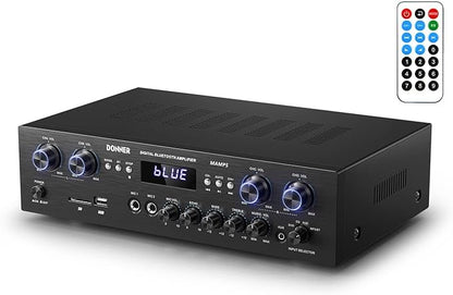 Donner Bluetooth 5.0 Stereo Audio Amplifier Receiver, 4 Channel 440W Peak Power by Donner