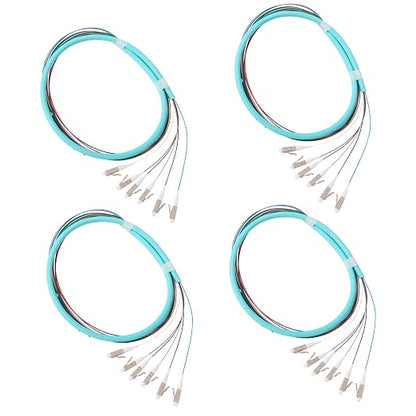 6 Strands LC OM3 Multimode Fiber Optic Pigtail 1.2m LC Multi Mode Fiber Cable by FiberOpticalAccessories