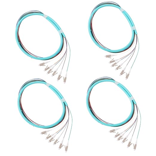 6 Strands LC OM3 Multimode Fiber Optic Pigtail 1.2m LC Multi Mode Fiber Cable by FiberOpticalAccessories