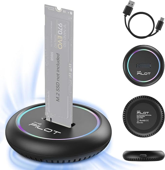 M.2 NVMe & SATA to USB C Docking Station, M.2 SSD to USB A C Reader Adapter by AMZPILOT