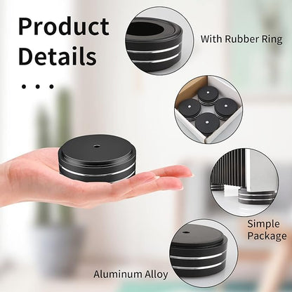 Viborg HiFi Speaker Spikes Isolation Feet Pads 58x22MM, 4X Audio Shock Absorber - Image 5