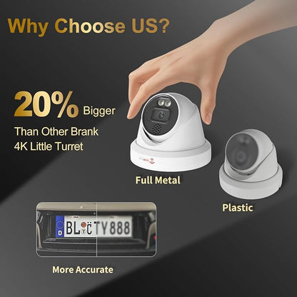 Anpviz UltraHD 4K IP Turret PoE Camera Outdoor, Two Way Audio Security Camera - Image 5