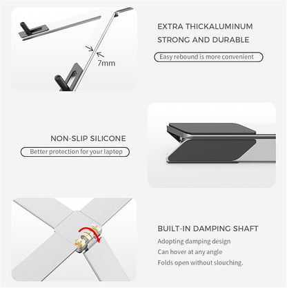 Junfire Foldable Laptop Stand for 17.3 inch, Aluminum Stable Ergonomic Laptop - Image 5