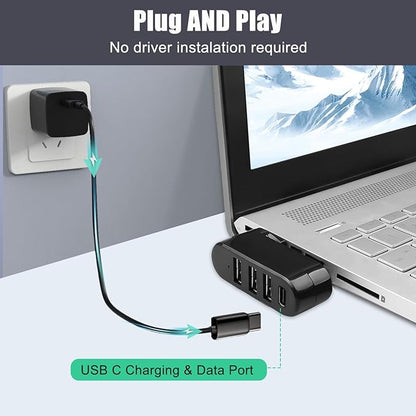 VIENON 4-Port USB 3.0 Hub, USB Splitter - Image 5