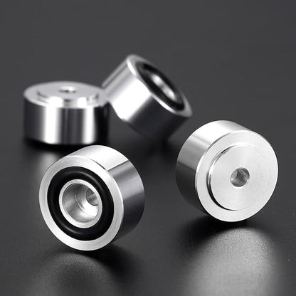 Facmogu 4PCS Silver Aluminum Alloy Speaker Isolation Feet, Turntable Isolation - Image 3