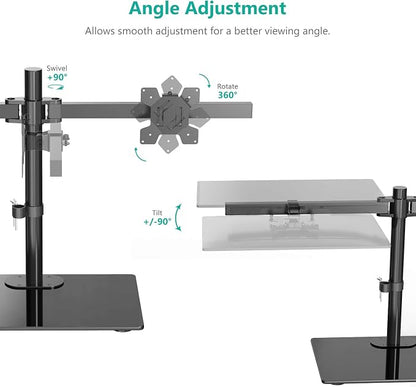 WALI Free Standing Dual Monitor Stand, Height Adjustable Monitor Mount - Image 3
