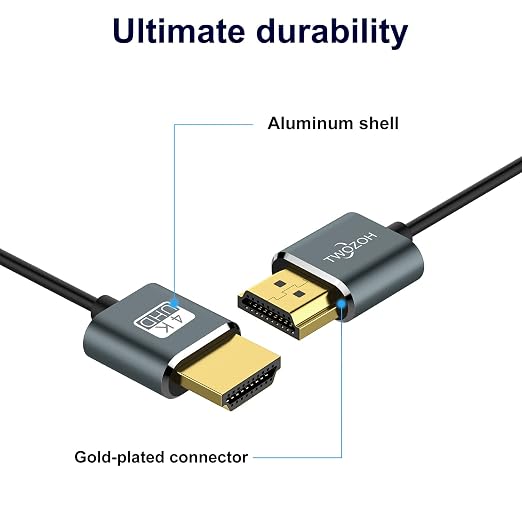 Twozoh Ultra-Thin Long HDMI to HDMI Cable 25FT, Hyper Slim HDMI 2.0 Cable - Image 8