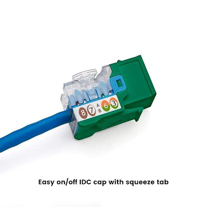 trueCABLE Cat5e Keystone Jack, Unshielded, 90 Degree Punch-Down, PoE++ 100W - Image 5