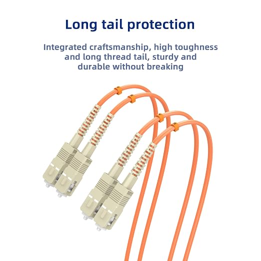 OM1 SC/UPC to SC/UPC Fiber Patch Cable 30M/98.4FT Multimode Duplex 62.5/125μm - Image 5