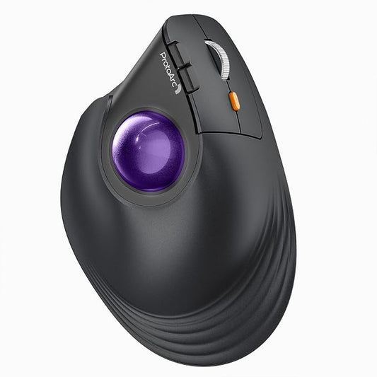 ProtoArc Vertical Wireless Trackball Mouse, EM05 NL Bluetooth Ergonomic by ProtoArc
