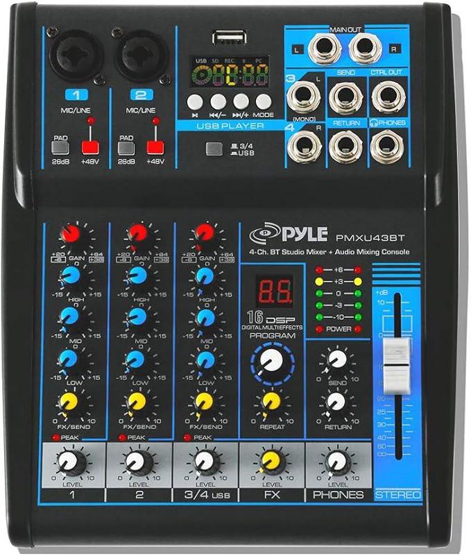 Pyle Professional Audio Mixer Sound Board Console System - Image 2