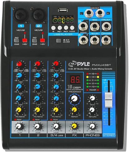 Pyle Professional Audio Mixer Sound Board Console System - Image 2