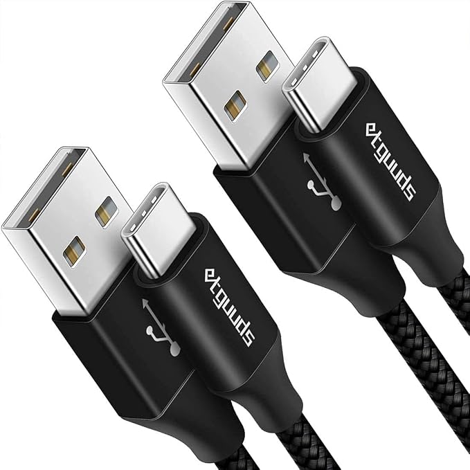 Long USB C Cable, etguuds Fast Charging USB A to Type C Charger Cable Braided by etguuds