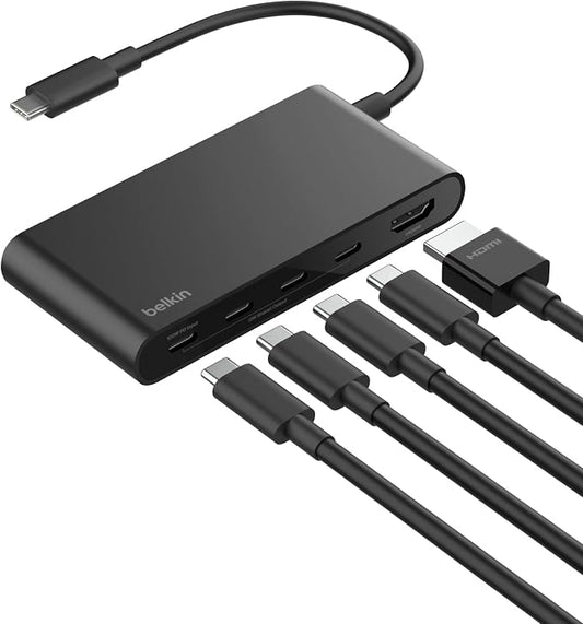 Belkin USB C Hub, 5-Port Hub w/ 4K HDMI Display @ 60Hz, 100W Power Delivery by Belkin