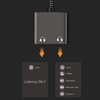 Cubilux 3.5mm to Double Audio Jack Headphone Sharing Splitter Compatible - Image 5