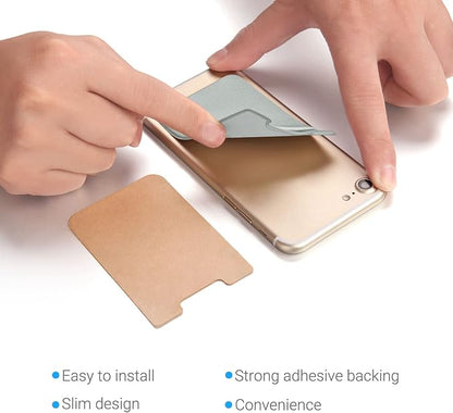 2 Pack Stick On Wallet Sleeve Cell Phone Dual Pocket Card Holder Double Pocket - Image 5