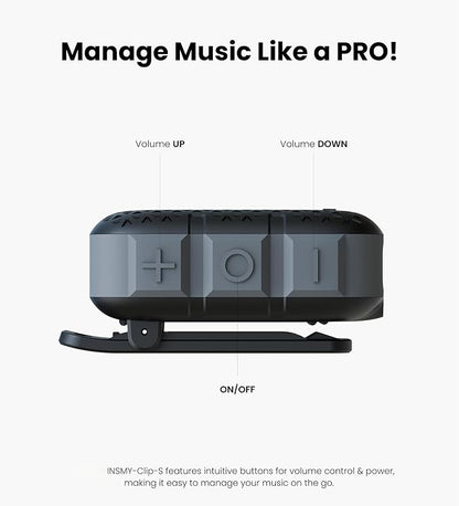 INSMY Wearable Bluetooth Speakers, IP67 Waterproof, Clip-On Portable Small - Image 7