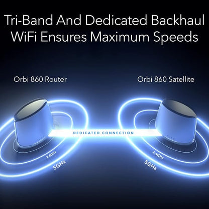NETGEAR Orbi Tri-Band WiFi 6 Mesh Network System – Router + 2 Satellite - Image 6