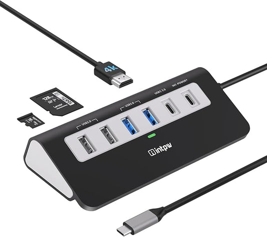 USB C Hub, INTPW 9-in-1 USB Multiport Adapter by intpw