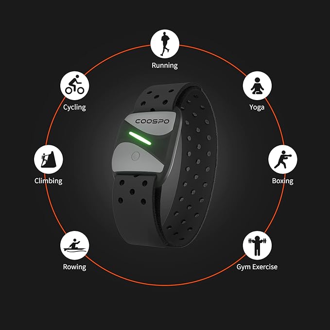 COOSPO Heart Rate Monitor Armband HW807, Tracking Heartbeat HRV - Image 3