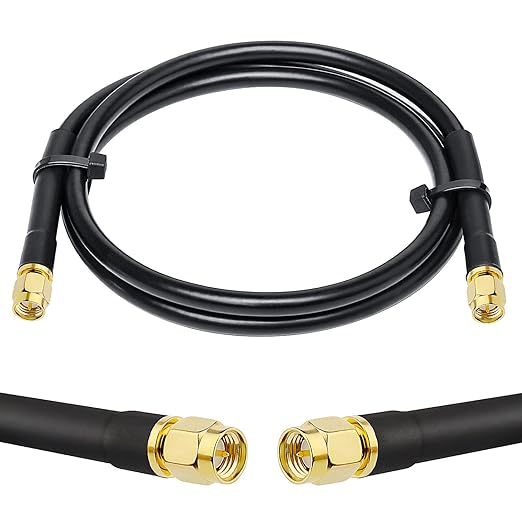 MOOKEERF KMR240 SMA Male to SMA Male Coaxial Cable 50 ohm Coax Ultra Low Loss by MOOKEERF