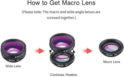 APEXEL 4 in 1 Phone Photography Kit, 18X Telephoto Lens, 198° Fisheye Lens - Image 6